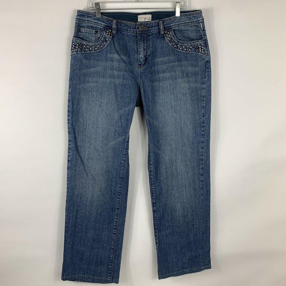 Venezia Jeans Women’s Size 16 Straight Leg Studded